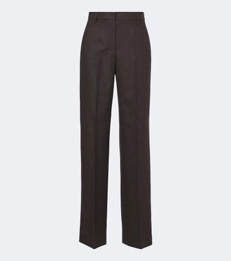 Max Mara Pantalones anchos de lana