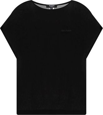 Balmain T-shirt con ricamo - Nero