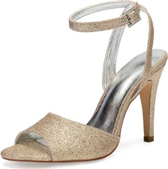 Generic Wedding Bridal Shoes Womens Wedding High Heels 10.5 Cm Bridal Open Toe Stiletto Sandals Formal Evening Prom Party Dress Shoes,Champagne,5 UK