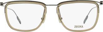 Ermenegildo Zegna EZ5288 Floating Rectangular Eyeglasses - Gunmetal