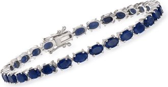 Ross-Simons 16.00- Sapphire Tennis Bracelet in Sterling Silver