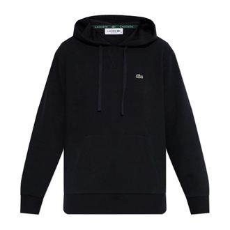 Lacoste Hoodies, female, Blue, Size: 2XL Sweatshirt with logo patch