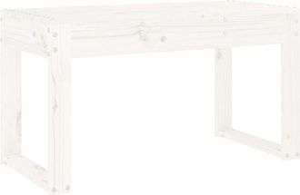 vidaXL Vidaxl - Garden Bench White 80x38x45 cm Solid Wood Pine