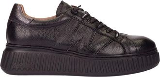 Wonders Xfly 01 Leren Sneakers - Dames - Schoenen - Zwart - Maat: 37 EU Katoen