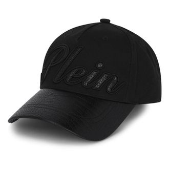Philipp Plein Baseball Cap Cocco Signature - unisex - Petten - Zwart - ONE Size - Katoen - Accessoires