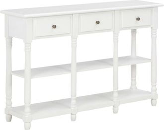 vidaXL Vidaxl - Tavolo Consolle Bianco 110x30x76 cm in Legno Multistrato