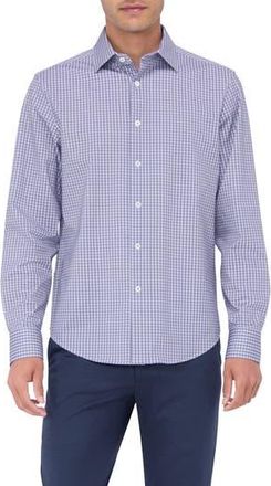 Bugatchi James OoohCotton Checker Button-Up Shirt in Lilac at Nordstrom Rack, Size Xxx-Large