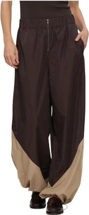 Co'Couture Aloracc Block Pant - Dames - Wijde Broeken - Bruin - M - Broeken