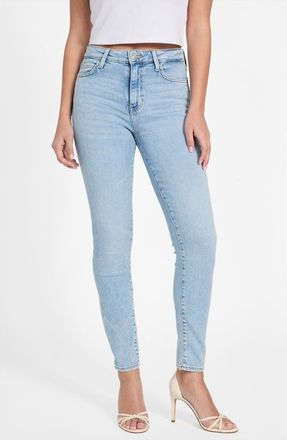Guess 1981 High Waist Ankle Skinny Jeans in Lagoon Light at Nordstrom, Size 31 X 29