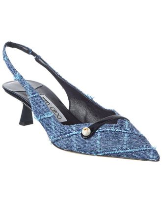 Jimmy Choo London Amita 45 Denim Pump
