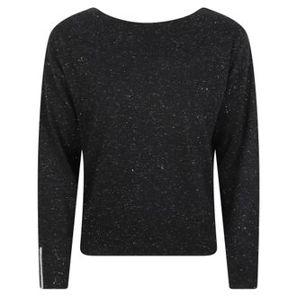 PESERICO Gebreide trui met ronde hals - Dames - Truien - Zwart - Maat: M