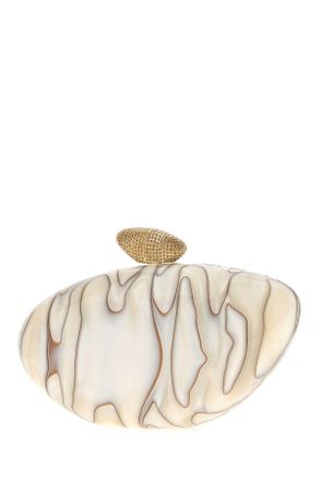 Benedetta Bruzziches Womens Armonia Clutch Beige Pvc