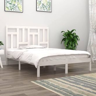 Berkfield Home Bed Frame White Solid Wood Pine 140x200 cm