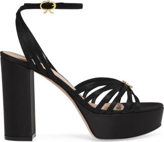 Gianvito Rossi Rita Sandals in Black Fabric at Nordstrom, Size 36.5