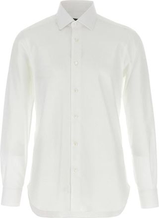 Barba Heren, Overhemden, Wit, Maat: L Katoen