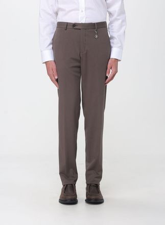 Manuel Ritz Pantaloni chino slim fit in gabardine con chiusura decentrata