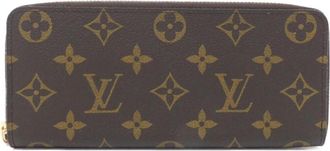 Louis Vuitton Brown Coated Canvas Long Wallet (Bi-Fold) (Pre-Owned)
