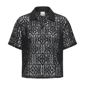Ichi Ichi - Polo - Dames - Tops - Zwart - Maat: S