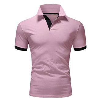 Generic No Giraffe Embroidery Golf Polo Shirts Men - Office Work Tennis T-Shirt Casual Polo T-Shirt Button Front Plain Polo Shirt Summer Short Sleeve Polo Top