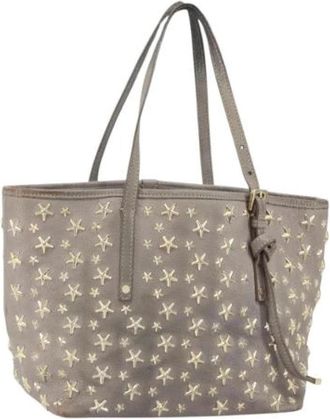 Jimmy Choo London Pre-owned Tote Bag - Dames - Vintage Shopper - Grijs - ONE Size - Leer - Vintage