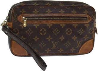 Louis Vuitton Pre-owned Tela clutches - - Pre-owned - Donna - Marrone - ONE SIZE