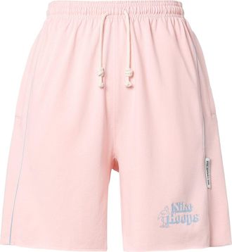 Nike Standard Issue Printing Logo Solid Color Straight Shorts Pink DH7384-610