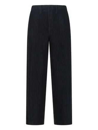 Homme Pliss&eacute; Issey Miyake Straight-Leg Trousers With Minimalist Design And Clean Silhouette