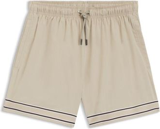 BOSS Drawstring swim shorts in stretch fabric with tape trim