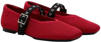 Vivaia Myriel Square-Toe Ballet Flats Margot Mary Jane 3.0 in Ruby Red/black at Nordstrom, Size 9
