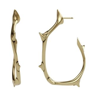 John Richmond Stijve oorbellen met gouden spikes - Dames - Oorbellen - Geel - ONE Size - Accessoires