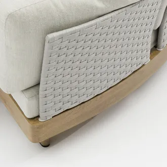 Milani Home Milani Home - Gamora - Divano Dx Con Struttura In Alluminio Effetto Legno