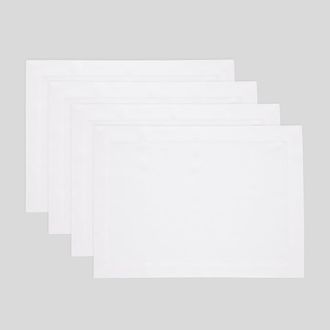 Solino Home Linen Placemats - Fete, 14 x 19 in White at Nordstrom, Size Medium
