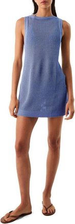 Vix Erika Open Knit Cover-Up Dress in Blue at Nordstrom, Size X-Small