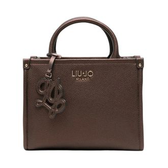 Liu Jo Borsa Tote con Charm Lettering - - Bags - Donna - Marrone - ONE SIZE
