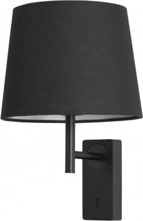 Forlight Aplique pared dormitorio aluminio negro 22x23x45 cm