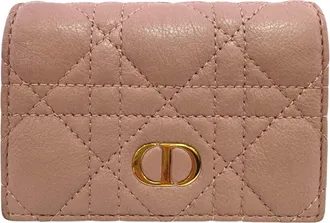 Dior Pink Leather Wallet (Bi-Fold) (Pre-Owned)