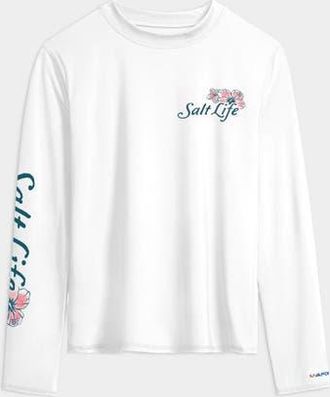 Salt Life Sailing Tropics Performance Long Sleeve Tee in White at Nordstrom, Size Medium