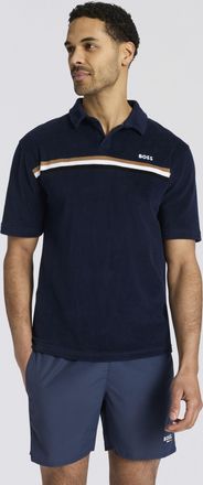 HUGO BOSS Poloshirt BOSS Iconic, Herren, Gr. XXL, navy 413, Frottee, Obermaterial: 80% Baumwolle, 20% Polyester, unifarben, normal normal, Shirts Poloshirt, aus