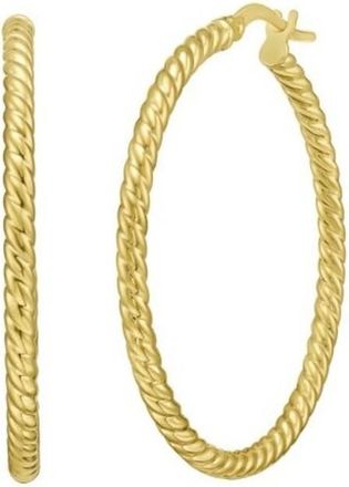 Tresorra 14K Yellow Gold Twisted Large Hoop Earrings
