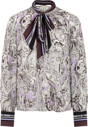 Marc Cain Blusa con lazo y estampado - Blouses & Shirts - Mujer - Multicolor - M