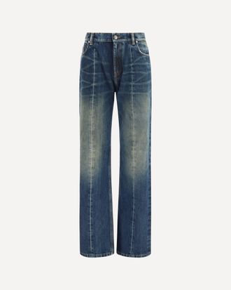 Versace Distressed straight-leg cotton denim Jeans Female 26