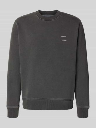 Sams&oslash;e & Sams&oslash;e Sweatshirt mit Logo-Print Modell JOEL in Anthrazit, Gr&ouml;&szlig;e XXL