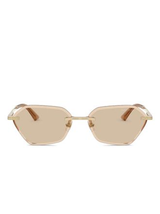 Jimmy Choo Eyewear JC4022J zonnebril met geometrisch montuur - Beige