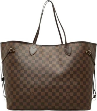 Louis Vuitton Pre-owned Damier Tote Bag - Dames - Vintage Shopper - Bruin - ONE Size - Leer - Vintage