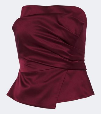 The Sei Top bustier in raso di seta