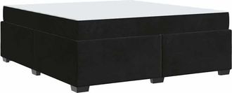 vidaXL Vidaxl - Estructura De Cama Con Colch&oacute;n Negro 180 X 200 Cm Terciopelo