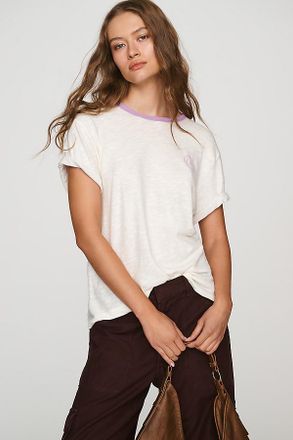 Pilcro Postcard Heritage 100% Cotton Ringer Tee
