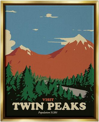 Stupell Industries Visit Twin Peaks Mountain Landscape By Matheus Lopes Castro Wall Art