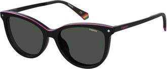 Polaroid Klassieke Zwarte Zonnebril - Dames - Zonnebrillen - Zwart - 53 MM - Accessoires