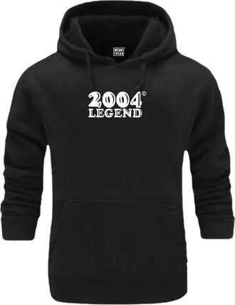 Generic 2004 Legend Hoodie 21st Birthday 21 Years Born in 2004 Funny Vintage Retro Gift Sweatshirt Top (UK, Alpha, L, Regular, Regular, BLACK)